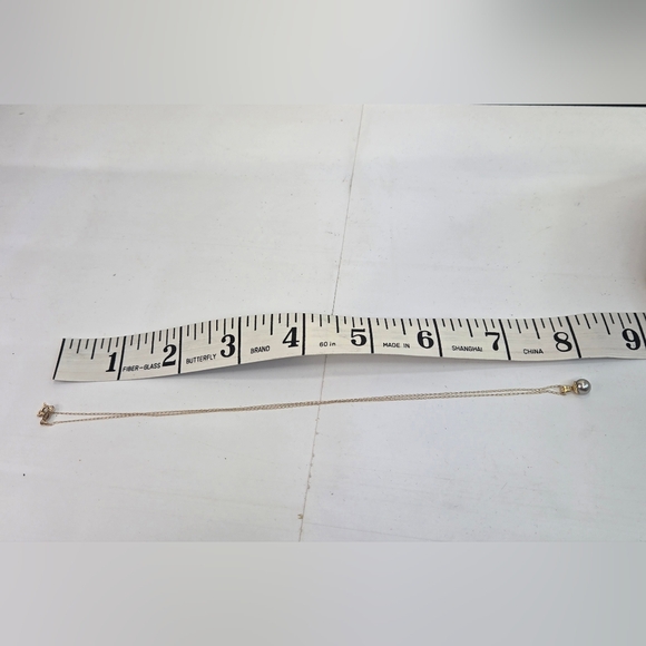 14k Chain And Light Gray Pearl Pendant Necklace - Picture 3 of 5